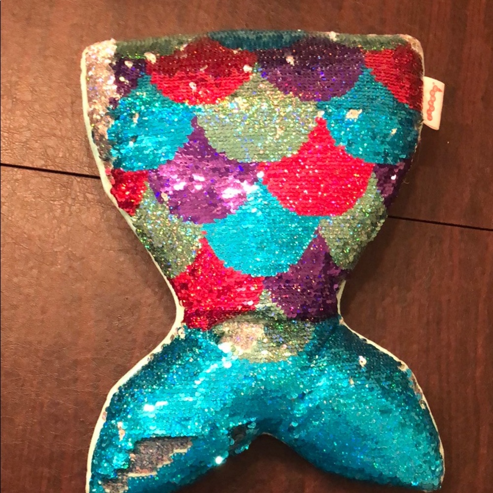 Mermaid tail sequence pillow